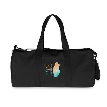 Qatar - Recycelte Canvas-Sporttasche von Stanley/Stella - Schwarz - Vorne