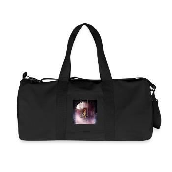 Little fairy on a swing with dragonfly - Recycled Canvas Sports Bag by Stanley/Stella - black - Front