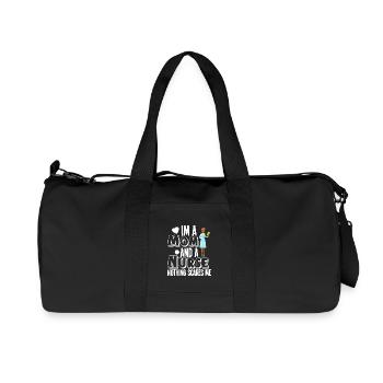 Infirmière Nurse maman maman maman mère - Sac de sport en toile recyclée Stanley/Stella - noir - Devant