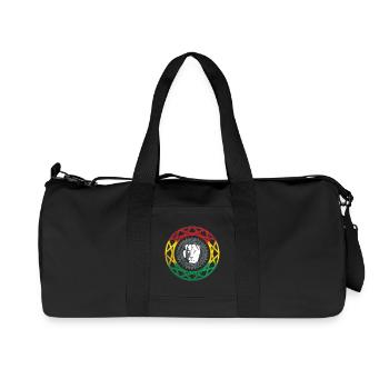 Lion face in Rasta mandala style - Recycled Canvas Sports Bag by Stanley/Stella - black - Front