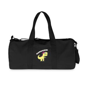 Mutter Supermama Beste Mutter Dinosaurier Lustig - Recycelte Canvas-Sporttasche von Stanley/Stella - Schwarz - Vorne