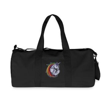 Formation musculaire motivation licorne gym - Sac de sport en toile recyclée Stanley/Stella - noir - Devant