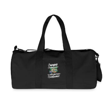 Camper Camping Lustiger Spruch - Recycelte Canvas-Sporttasche von Stanley/Stella - Schwarz - Vorne