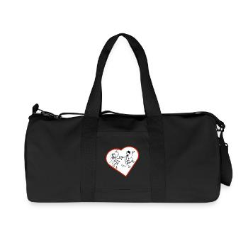 Playful lovers in the heart - Recycled Canvas Sports Bag by Stanley/Stella - black - Front