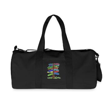 Travel travel vacation holidays summer time out - Recycled Canvas Sports Bag by Stanley/Stella - black - Front