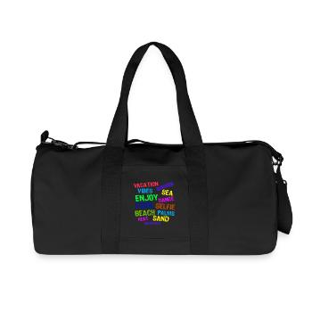 Vacances Détente Vacances Été Soleil Voyage - Sac de sport en toile recyclée Stanley/Stella - noir - Devant