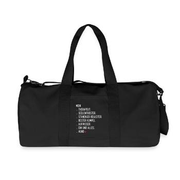 mein hund - Recycelte Canvas-Sporttasche von Stanley/Stella - Schwarz - Vorne