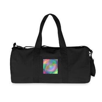 Colored Rounds 3d - Sac de sport en toile recyclée Stanley/Stella - noir - Devant
