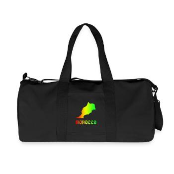 Morocco Rainbow Maps Design / Gift - Recycled Canvas Sports Bag by Stanley/Stella - black - Front