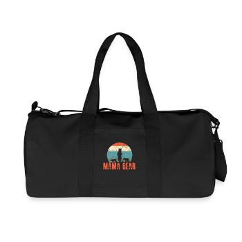 Mama Bear Muttertag - Recycelte Canvas-Sporttasche von Stanley/Stella - Schwarz - Vorne