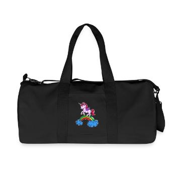 Licorne Cool Animal - Sac de sport en toile recyclée Stanley/Stella - noir - Devant
