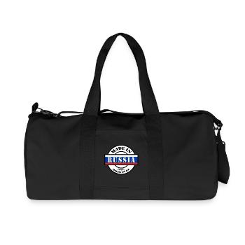 MADE IN RUSSIA, Russia, Russian Federation - Recycled Canvas Sports Bag by Stanley/Stella - black - Front