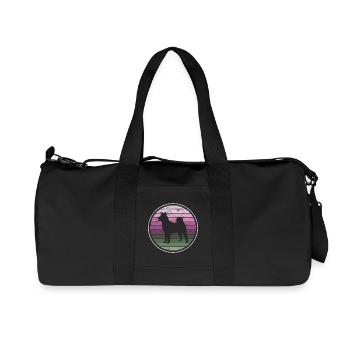 Chien Akita Shiba Inu - Sac de sport en toile recyclée Stanley/Stella - noir - Devant