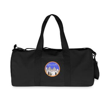 Trulli Houses Alberobello Bari Trullo Italy - Recycled Canvas Sports Bag by Stanley/Stella - black - Front