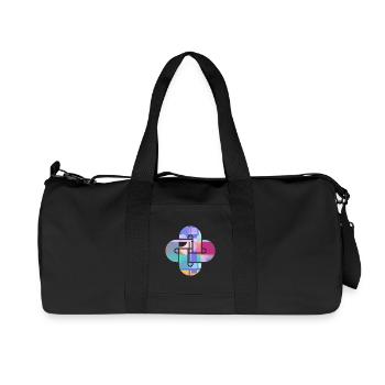 Prismatisches Kreuzmosaik - Recycelte Canvas-Sporttasche von Stanley/Stella - Schwarz - Vorne