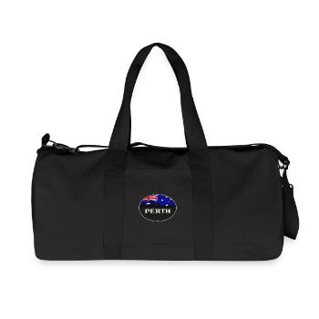 Perth Australie Skyline Silhouette Drapeau australien - Sac de sport en toile recyclée Stanley/Stella - noir - Devant