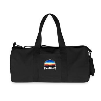 Paris France Skyline Vintage Sunset Travel Souveni - Sac de sport en toile recyclée Stanley/Stella - noir - Devant