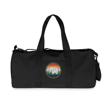 Eléphant éléphant - Sac de sport en toile recyclée Stanley/Stella - noir - Devant