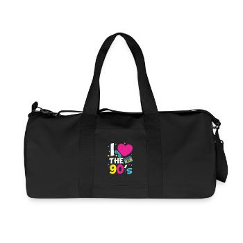 1990's 90S Heart The Nineties - Recycled Canvas Sports Bag by Stanley/Stella - black - Front