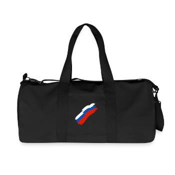 Russland Fahne Farben - Recycelte Canvas-Sporttasche von Stanley/Stella - Schwarz - Vorne