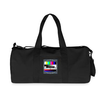 Retro Style Vintage Old School - Recycelte Canvas-Sporttasche von Stanley/Stella - Schwarz - Vorne