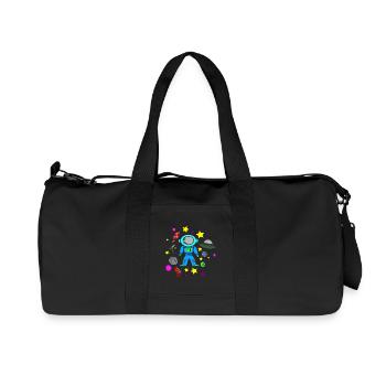 Kids Star Toys Flying Planets - Recycled Canvas Sports Bag by Stanley/Stella - black - Front