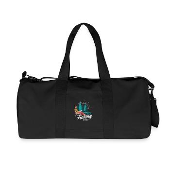 Funny Fishing Quote Fishing Everyday - Recycled Canvas Sports Bag by Stanley/Stella - black - Front