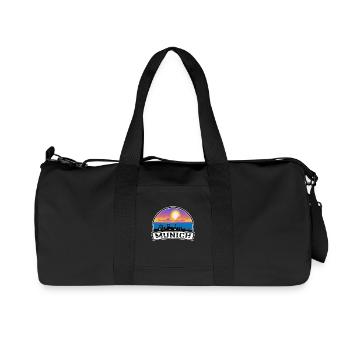 München Deutschland Skyline Vintage Sunset Travel Souve - Recycelte Canvas-Sporttasche von Stanley/Stella - Schwarz - Vorne