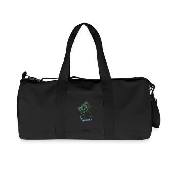 Achtziger Jahre Kassette 80er Jahre Retro - Recycelte Canvas-Sporttasche von Stanley/Stella - Schwarz - Vorne