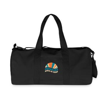 État d’ ensoleillé - Sac de sport en toile recyclée Stanley/Stella - noir - Devant
