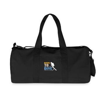 Citation plongée sous-marine Plongée sous-marine née pour plonger - Sac de sport en toile recyclée Stanley/Stella - noir - Devant