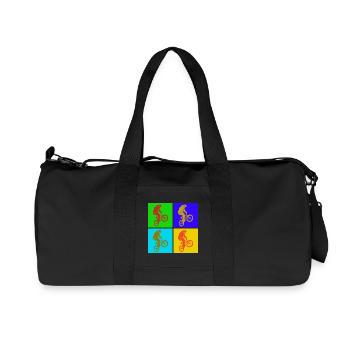 BMX Pop Art - Recycled Canvas Sports Bag by Stanley/Stella - black - Front