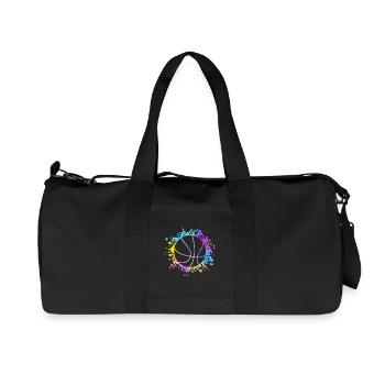 Éclaboussures de peinture de basket-ball - Sac de sport en toile recyclée Stanley/Stella - noir - Devant