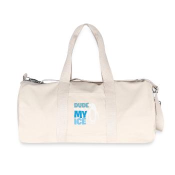Penguin Global Warming Climate Change - Recycled Canvas Sports Bag by Stanley/Stella - natural - Front