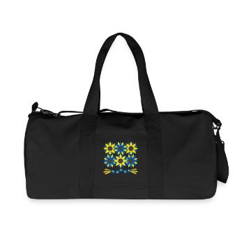 Ukraine | je soutiens l'ukraine Tournesol - Sac de sport en toile recyclée Stanley/Stella - noir - Devant