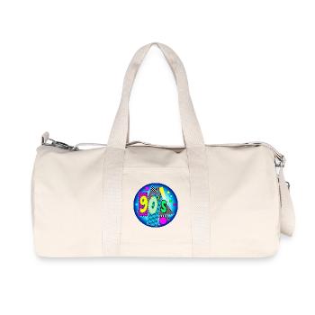 90's Jahre - Jahrzehnt Neunziger - 90er Jahre - 90 - Recycelte Canvas-Sporttasche von Stanley/Stella - Naturweiß - Vorne