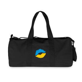 SAUVER UKRAINE Drapeau ukrainien - Sac de sport en toile recyclée Stanley/Stella - noir - Devant
