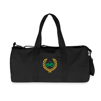 Tractor Laurel Wreath Farm - Recycled Canvas Sports Bag by Stanley/Stella - black - Front