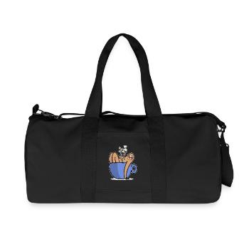 Drôle de paresseux café caféine amateur de café - Sac de sport en toile recyclée Stanley/Stella - noir - Devant