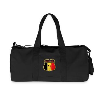 Roeselare Belgium Coat of Arms Flags Design - Recycled Canvas Sports Bag by Stanley/Stella - black - Front