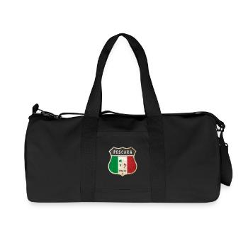 Pescara Italy Coat of Arms Flags Design - Recycled Canvas Sports Bag by Stanley/Stella - black - Front