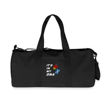 Dans mon ADN l’Allemagne et l’Ecosse - Sac de sport en toile recyclée Stanley/Stella - noir - Devant