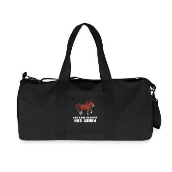 Cool Islandpferde Statement Pferdeliebe Pferde - Recycelte Canvas-Sporttasche von Stanley/Stella - Schwarz - Vorne
