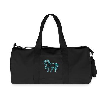 Chevaux islandais Poulains Chevaux Amour des chevaux Fan de chevaux - Sac de sport en toile recyclée Stanley/Stella - noir - Devant