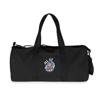 Islandponys Pony Statement Islandpferde Pferdenarr - Recycelte Canvas-Sporttasche von Stanley/Stella - Schwarz - Vorne