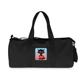 Domestic cats 22nd birthday 2004 - Recycled Canvas Sports Bag by Stanley/Stella - black - Front