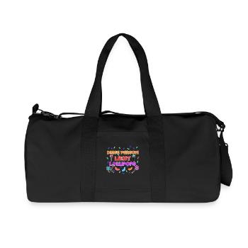 Naschkatzen Bonbon Statement Süßigkeiten Naschen - Recycelte Canvas-Sporttasche von Stanley/Stella - Schwarz - Vorne