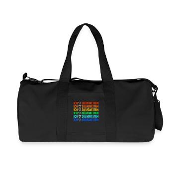Nachspeise Lecker Statement Ich Liebe Süßigkeiten - Recycelte Canvas-Sporttasche von Stanley/Stella - Schwarz - Vorne