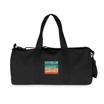Bachelor erfolgreich bestanden Abschluss retro - Recycelte Canvas-Sporttasche von Stanley/Stella - Schwarz - Vorne
