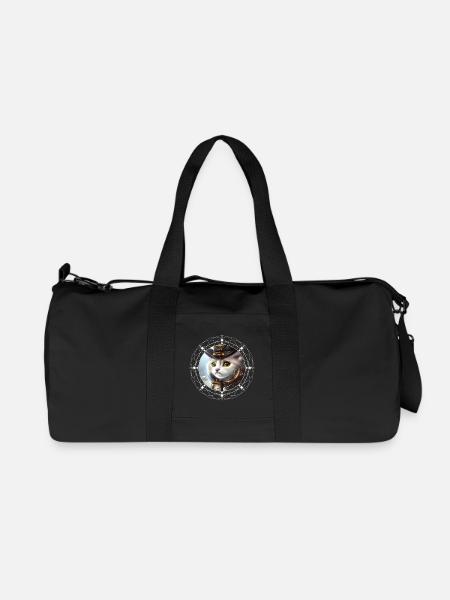 Chaton steampunk mignon - Sac de sport en toile recyclée Stanley/Stella - noir